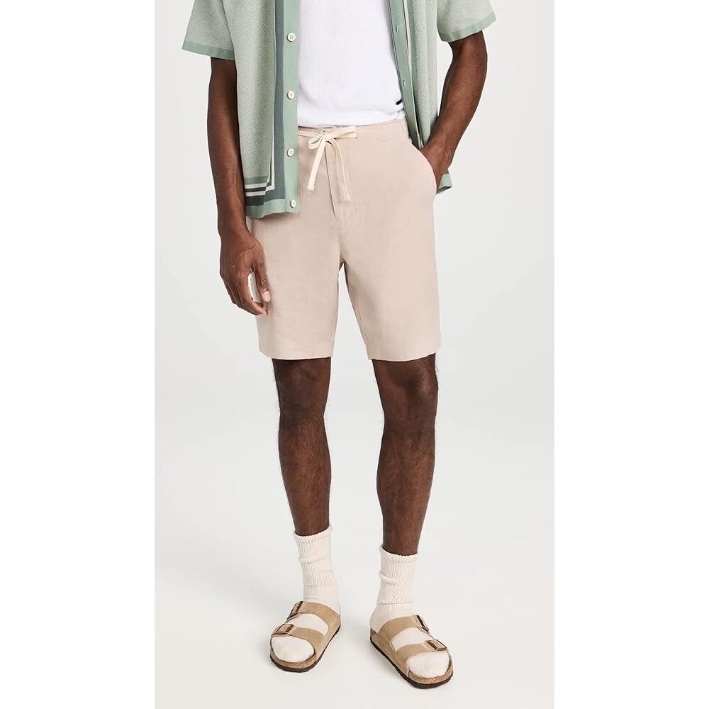 Vince Men's Lightweight Hemp 9" Drawstring Shorts size XL NWOT Dusty Mauve